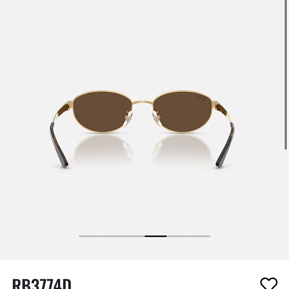 Ray-Ban Gold Frame Sunglasses with Brown Lenses - Picture 4 of 7